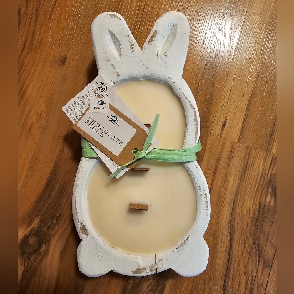 Easter Bunny Dough Bowl Candle